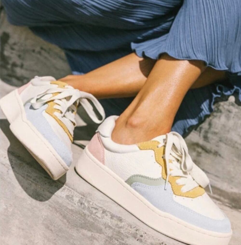 Soludos The Roma Retro Sneaker Women’s Size 6 – Sunrise Cloud